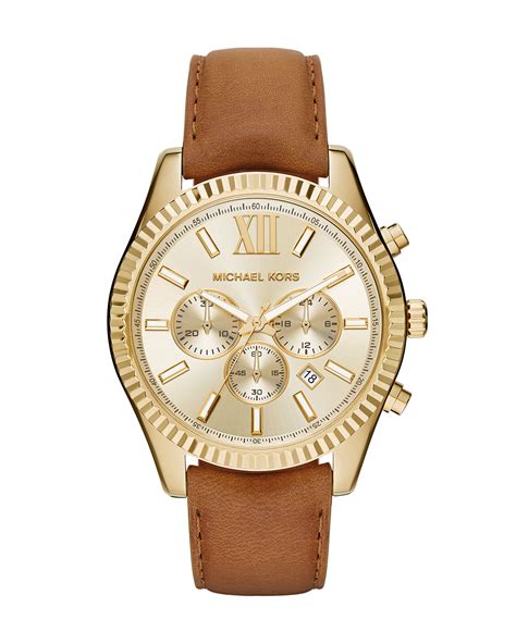 michael kors leather belt watch|michael kors watch lexington.